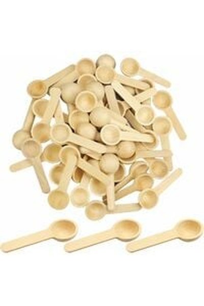 Noonedibs 50 Pièces Petite Cuillère en Bois Cuisine Mini Cuillère En Bois Nat...