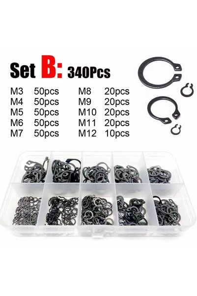 Choice Box B 340 1Box GB894 M3 to M20 Assortment Kit Black 65mn Stainless Ste...
