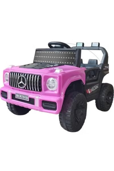 Toybox سيارة جيب كهربائية للأطفال باللون الوردي 12 فولت مع جهاز تحكم عن بعد، ...