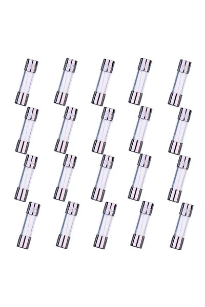 Generic مجموعة من 20 قطعة من الصمامات الزجاجية السريعة F3AL250V مقاس 5 × 20 م...