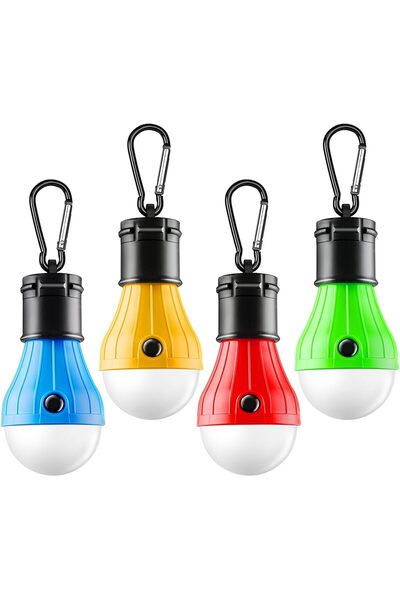 Generic 4 قطع من فوانيس التخييم المحمولة، فوانيس LED للخيام، إضاءة طوارئ للتن...