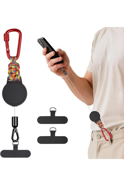 Generic Anti-theft Phone Tether, Retractable Steel Line Cellphone Strap with ...