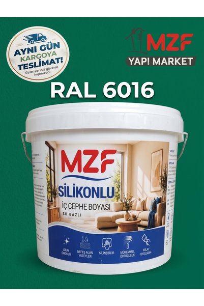 MZF Silikonlu Silinebilir Su Bazlı İç DUVAR Cephe Boyası YEŞİL DUVAR BOYASI