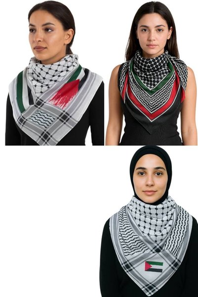 ALDAIYR 3 قطع 100/100 علم فلسطين المقدس