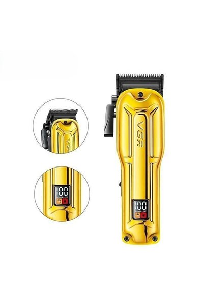Primo Plus تتميز ماكينة قص الشعر V-138 بهيكل معدني فاخر وشاشة عرض رقمية وبطار...