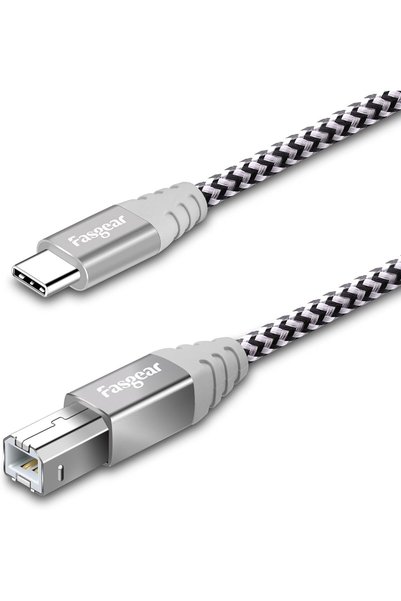 Generic 5m Type C to USB B Cable (16ft, Gray)