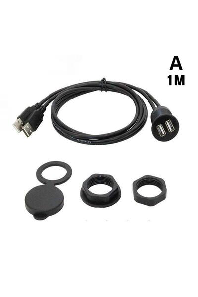 Choice 1M 1M Car Dashboard Flush Mount USB Panel Extension Cable Adapter Sock...