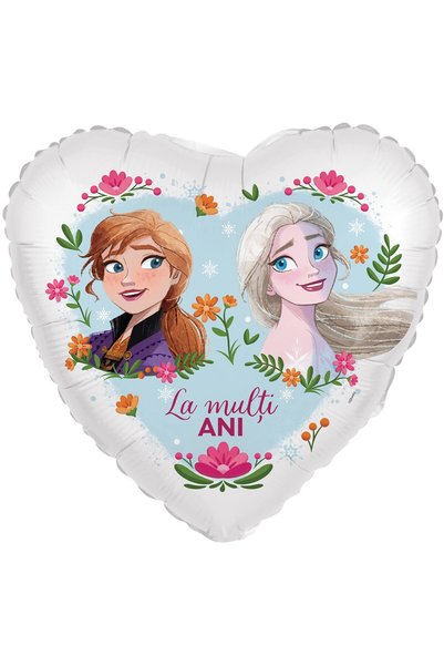 Riethmueller Balon din folie în formă de inimă  "La Mulți Ani " Frozen Elsa ș...