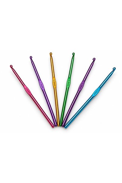 İlmek Hanım Hobi Dünyası Renkli Ergonomik Metal Renkli Tığ - 3 mm