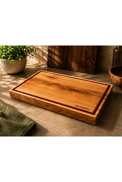 oemco Tocătoare premium din stejar masiv 40 × 30 × 4 cm