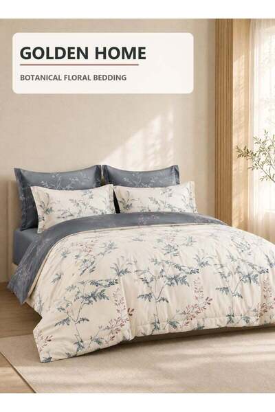 Generic Brand GOLDEN HOME 6-Piece Printed Combination King Size Duvet Cover S...