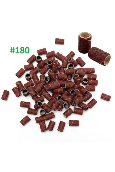 SELA Rezerve smirghel #180 pentru freza unghii, 100 buc, maro, inele smirghel...