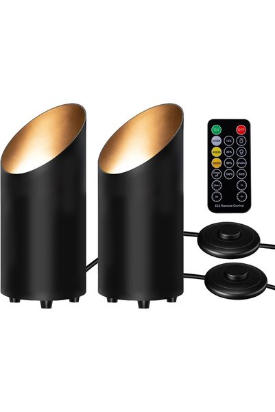 Generic مجموعة من 2 مصباح أرضي LED قابل للتعتيم للاستخدام الداخلي مع جهاز تحك...