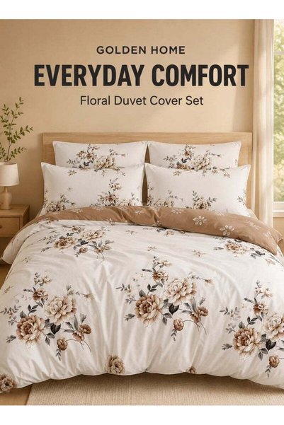 Generic Brand GOLDEN HOME King Size 220x240 cm - 6-Pcs Bed Set, Luxury Soft-t...