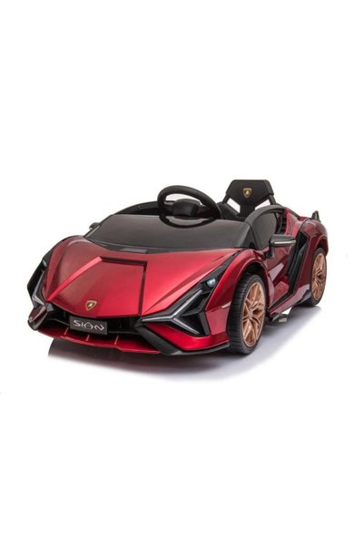 Lamborghini Mașinuță Sian – 12V, scaun din piele, roți EVA, Bluetooth, teleco...