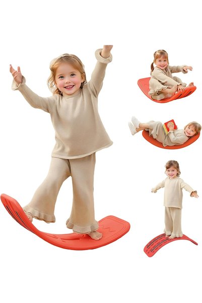 Generic Swing Balance Board, 32-inch Wobble Balance Board, Climbing Ladder Fo...