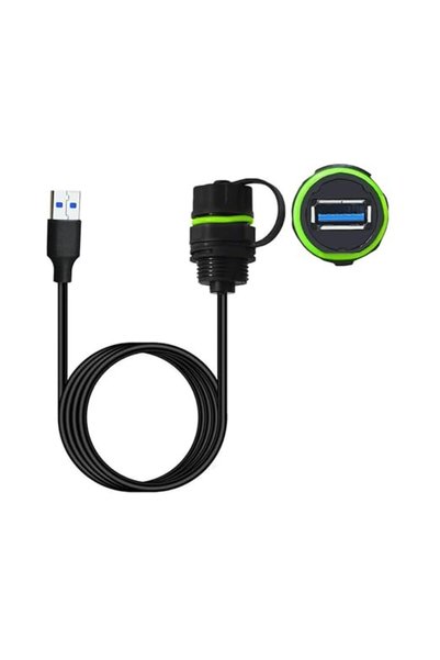 AXIYIBZI كابل USB 3.0 مقاوم للماء بطول 1 متر، كابل تمديد USB ذكر إلى أنثى للت...