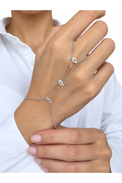 Ressia Waterway Chain Shahmeran with Triple Evil Eye Figures in Row