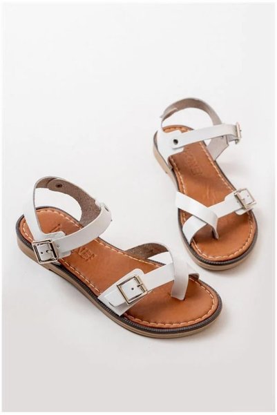 Şeker Portakalım Women's Beach Genuine City Outdoor Leather Orthopedic Sandals