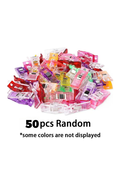 Choice 50PCS Random color Colorful Plastic Patchwork Clips Sewing Edge-Stitch...