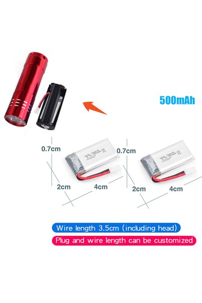 Choice بطارية ليثيوم أيون قابلة لإعادة الشحن USB Type-C، قطعتان، 500 مللي أمب...