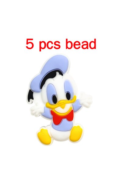 Choice 5pcs bead 5pcs Silicone Cartoon Beads DIY Pacifier Chain Baby Oral Car...