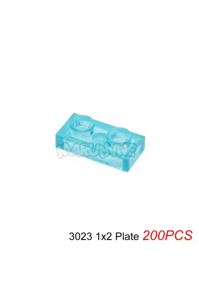 Choice 3023 Clean L-Blue MARUMINE Transparent MOC Building Blocks Brick Parts...