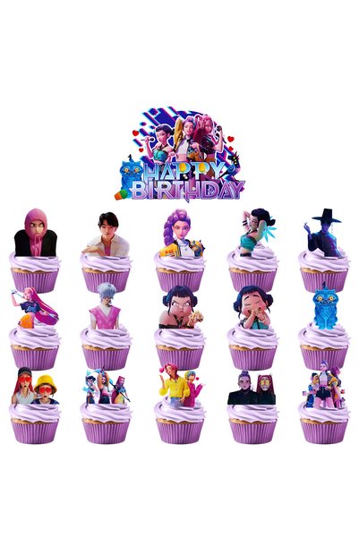 Choice 1pack Cake topper Kpop Disco Music Balloon Arch Kit Pink Purple Silver...