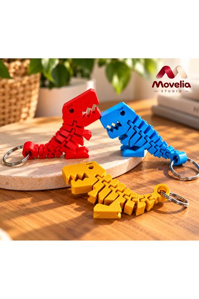 Movelia Stüdyo 3D Tasarım T-Rex Anahtarlık