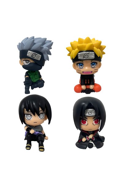 BANDAI 4 قطع شخصيات أنمي ناروتو بطول 10 سم: أوزوماكي ناروتو، كاكاشي، أوتشيها ...