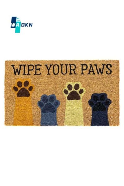 Generic Brand WAOKN Wipe Paw Door Mat, Non Slip Rubber Back Polyester Foot Ma...
