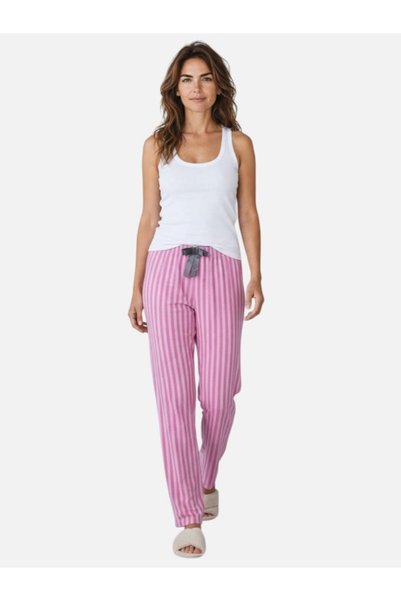 MODA Pantaloni de pijama pentru femei, din viscoză de bambus, elastici, fluiz...