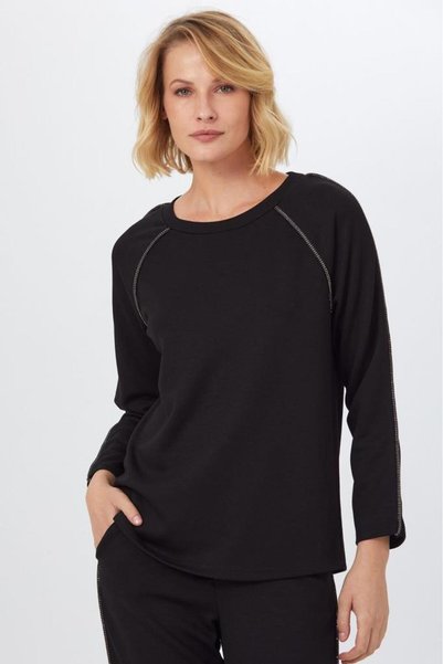 İKİLER Yuvarlak Yaka Taş Şerit Detaylı S-Shirt 267-2128
