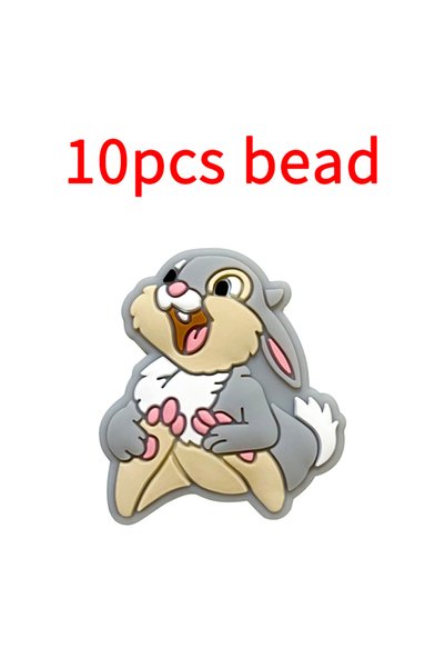 Choice 10pcs bead 10pcs Silicone Cartoon Bead Baby Pacifier Bead Pacifier Cha...