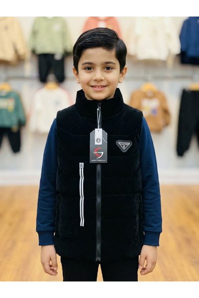AZRA ÇOCUK GİYİM Boys' Vest Nova Fabric Rainproof Cold-Proof Daily Comfortable...