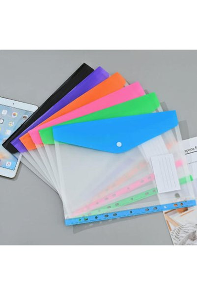 Choice Vertical Type 6pcs Pack of 6 A4 Plastic Covers with 11 Holes Adhesive ...