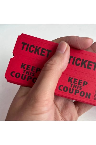 Choice 250pairs red ‌Colorful Tearable Admission Tickets Bulk 500pcs Roll Eve...