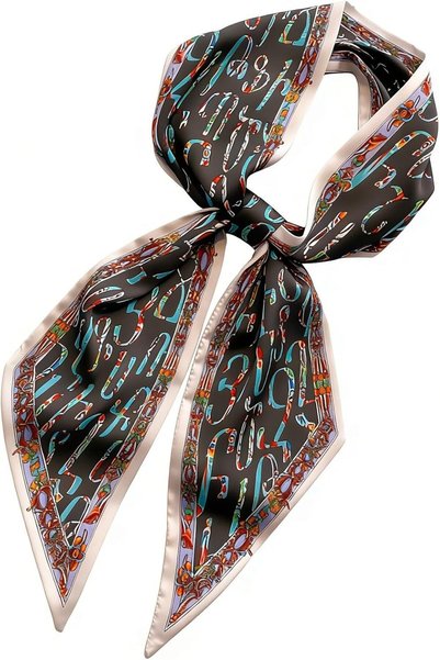 Generic 14x147cm Satin Silky Skinny Scarf for Women - Versatile Long Neck Sca...