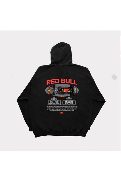 PANDORICA Hanorac unisex cu glugă, imprimat cu mașină albastră deasupra capului