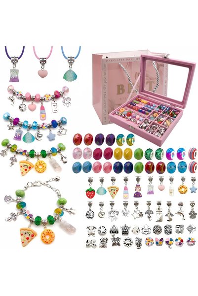 Generic Bracelet Making Kit for Girls,76PC Charm Bracelets Kit with Jewelry B...