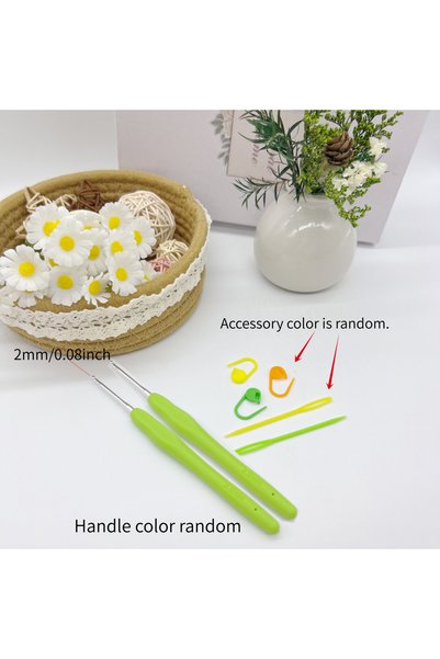 Choice 2mm Set Single-Head Soft Handle Crochet Hook Set, 2 Crochet Hooks with...