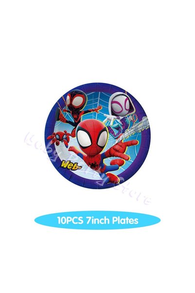 Hasbro 10pcs 7inch plates Spider And His Amazing Friends Birthday Decorations...