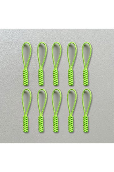 Choice light green 10pcs Colorful Zipper Puller Cord Zip Puller Replacement E...