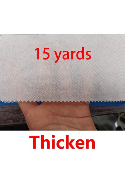 Choice Thicken 1 Roll, 11.8inch * 15 Yards, Non-Woven Fusible Interlining, Ir...