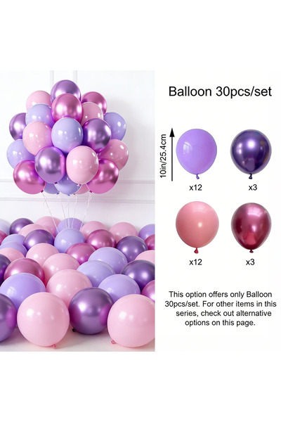 Choice Balloon 30pcs Purple Pink Birthday Party Decorations Set with Happy Bi...
