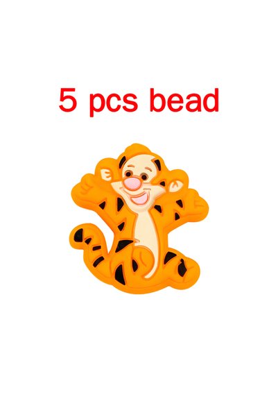 Choice 5pcs bead 5pcs Silicone Pacifier Chain Cartoon Beads Baby DIY Care Nip...