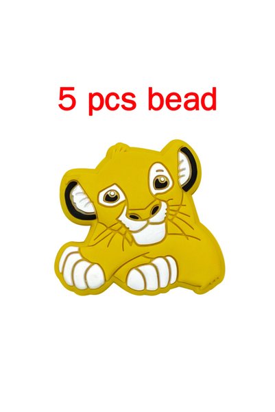 Choice 5pcs bead 5pcs Silicone Cartoon Beads Pacifier Chain Baby DIY Care Nip...
