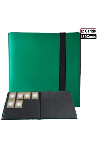 Choice green 12 grid 4/9/12-Pocket Trading Card Binder - Holds 160-540 Cards ...