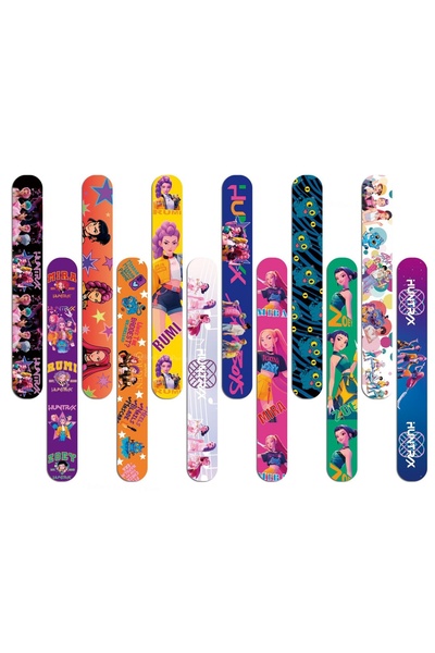 Choice A-12PCS 12Pcs Demon Kpop Slap Bracelets KPop Anime Party Favors Birthd...