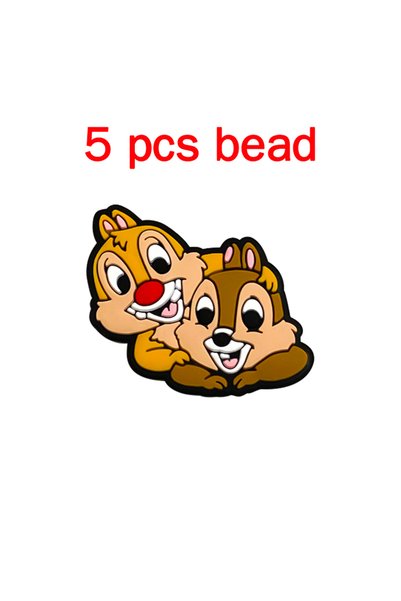 Choice 5pcs bead 5pcs Silicone Pacifier Chain Cartoon Beads Baby DIY Care Nip...